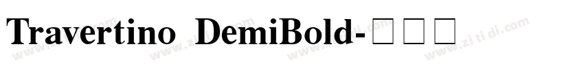 Travertino DemiBold字体转换